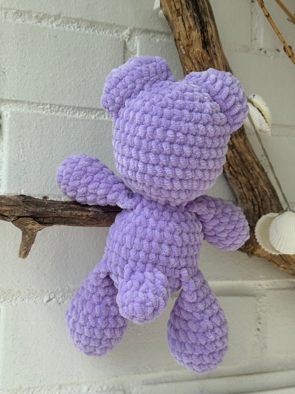 Nertas pliušinis meškutis – violetinė